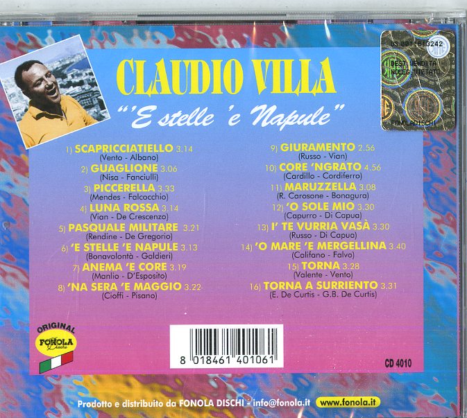 Villa Claudio - E Stelle E Napule Cd 8018461401061