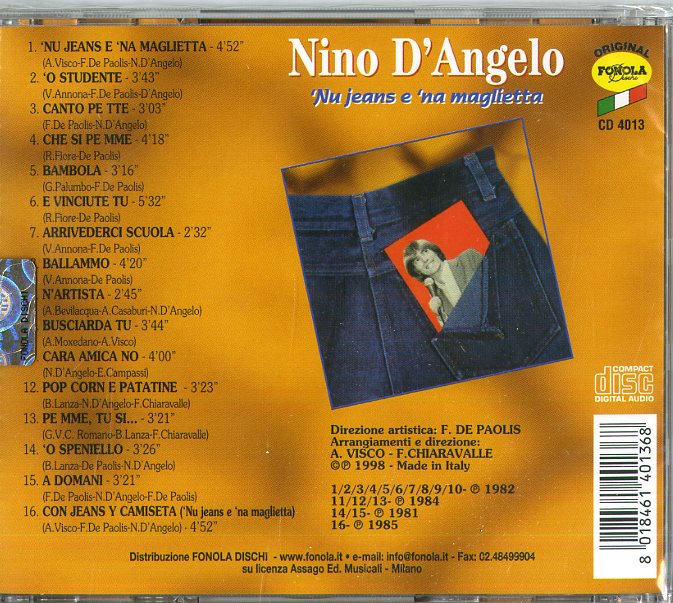 D'Angelo Nino - Nu Jeans E Na Maglietta Cd 8018461401368