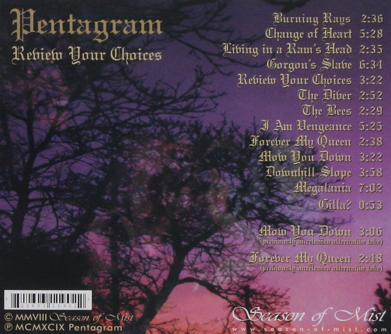 Pentagram - Review Your Choices CD 8019991552988