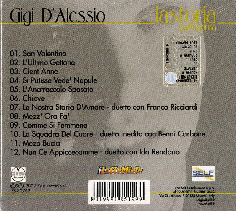 D'Alessio Gigi - La Storia Parte Prima Cd 8019991851999