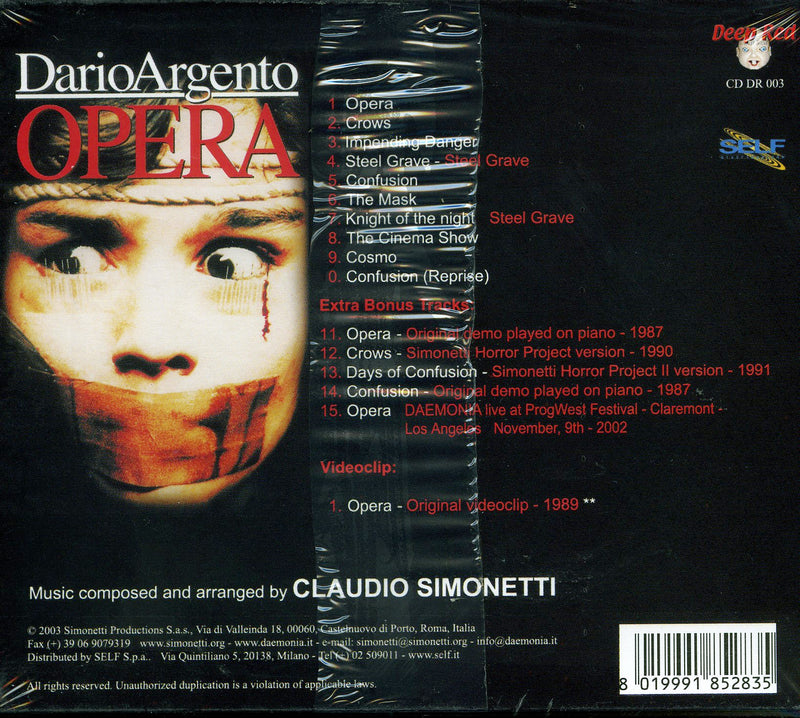 O. S. T. -Opera( Claudio Simonetti) - Opera Cd 8019991852835