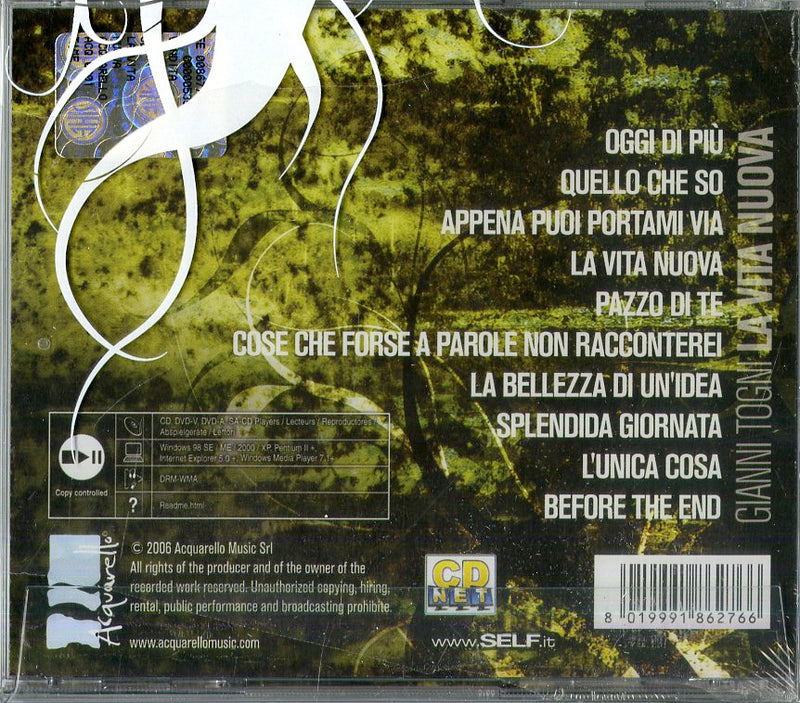 Togni Gianni - La Vita Nuova Cd 8019991862766