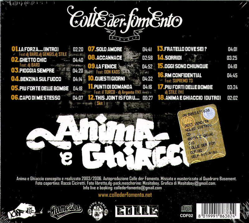 Colle Der Fomento - Anima E Ghiaccio Cd 8019991863824