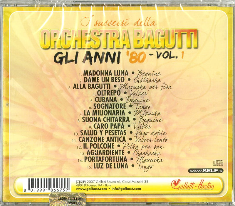 Orchestra Bagutti - Successi Anni'80 Vol.1 Cd 8019991866757