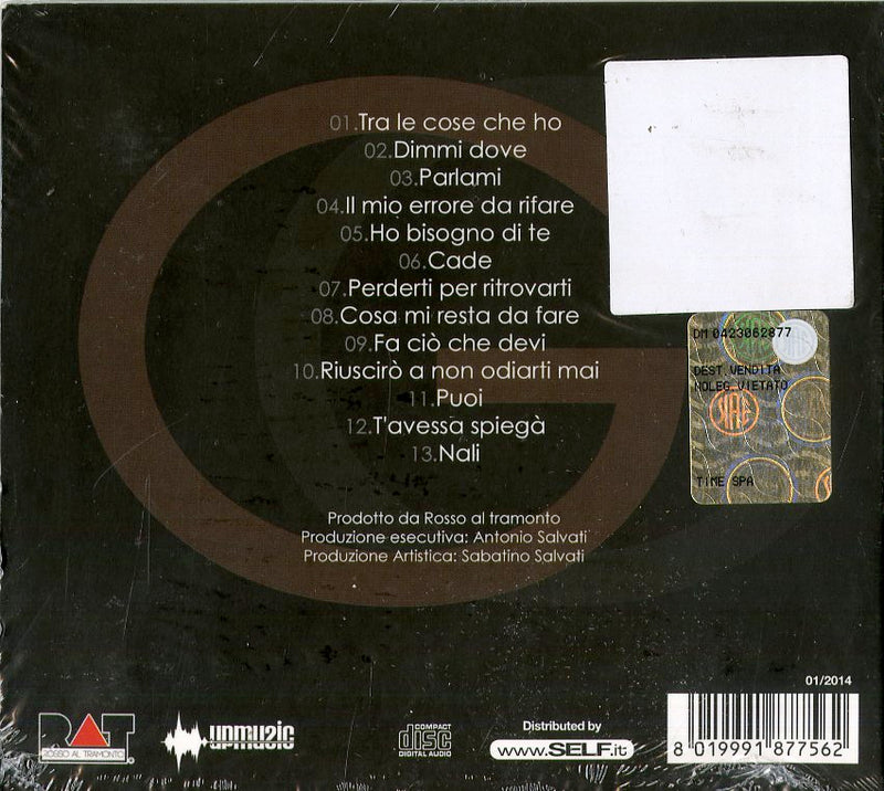 Capozzi Gianluca - Tra Le Cose Che Ho Cd 8019991877562