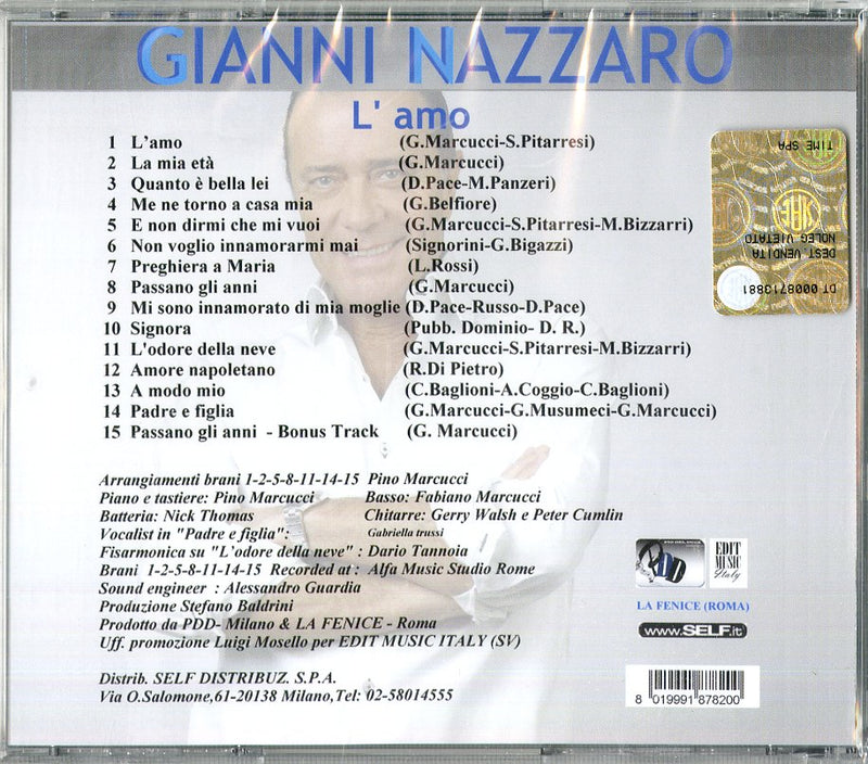 Nazzaro Gianni - L'Amo - La Mia Vita In Musica Cd 8019991878200