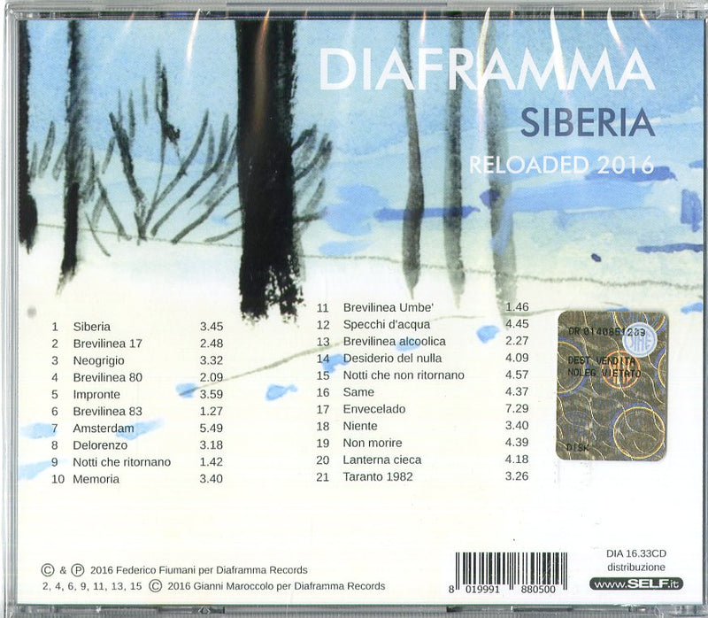 Diaframma - Siberia (Reloaded 2016) Cd 8019991880500