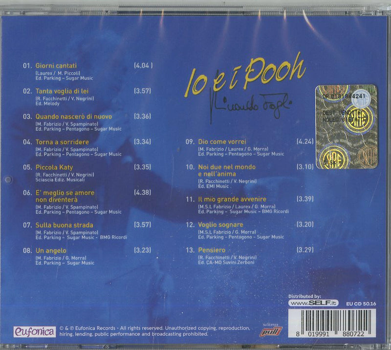 Fogli Riccardo - Io E I Pooh Cd 8019991880722