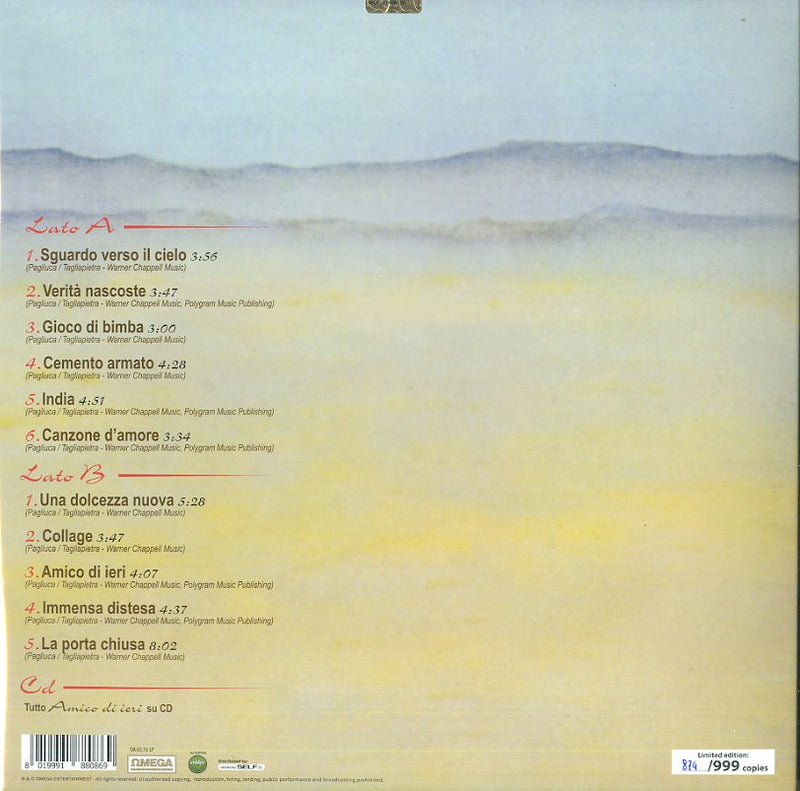 Orme Le - Amico Di Ieri (Lp+Cd) Lp 8019991880869