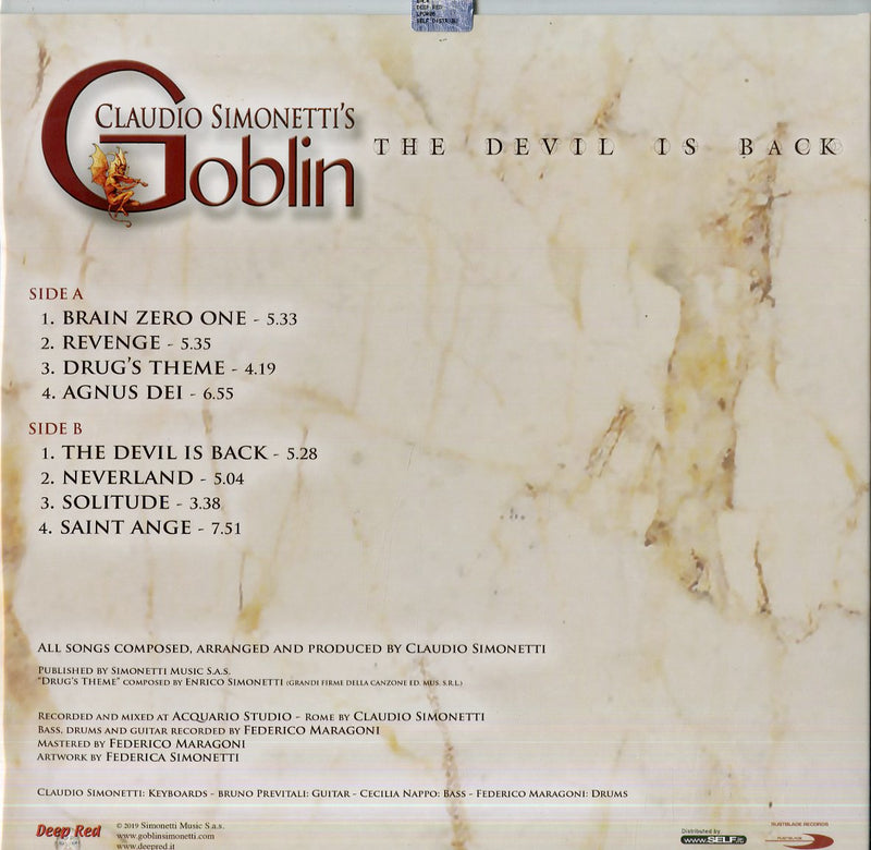 Simonetti'S Goblin Claudio - The Devil Is Back (Vinyl White Limited Edt.) Vinile LP - Vinyl record 8019991884775