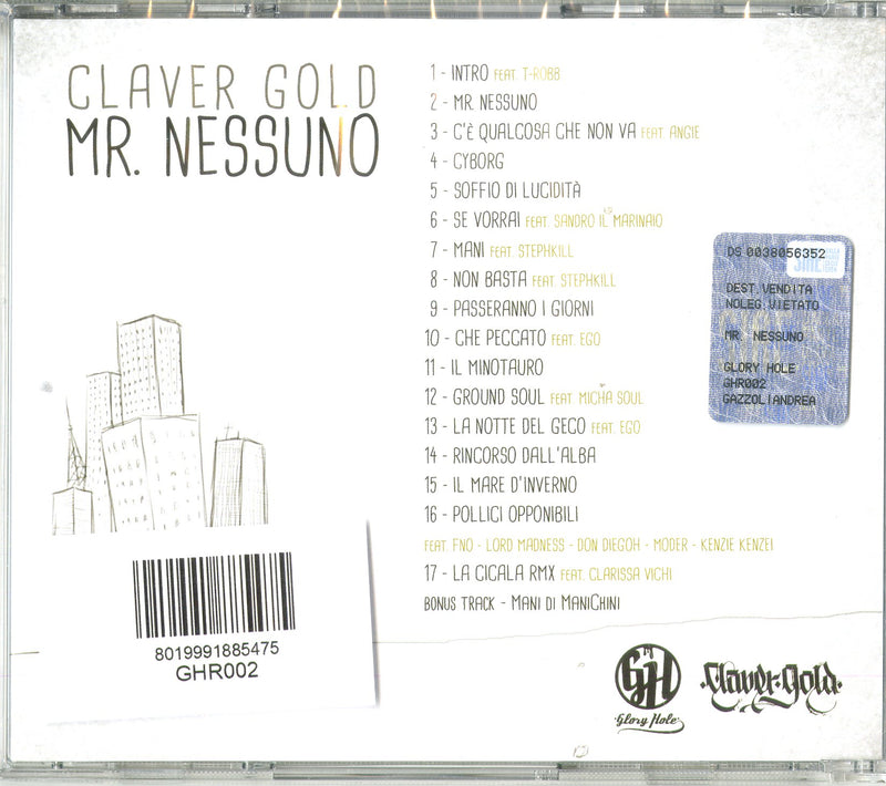 Claver Gold - Mr. Nessuno Cd 8019991885475