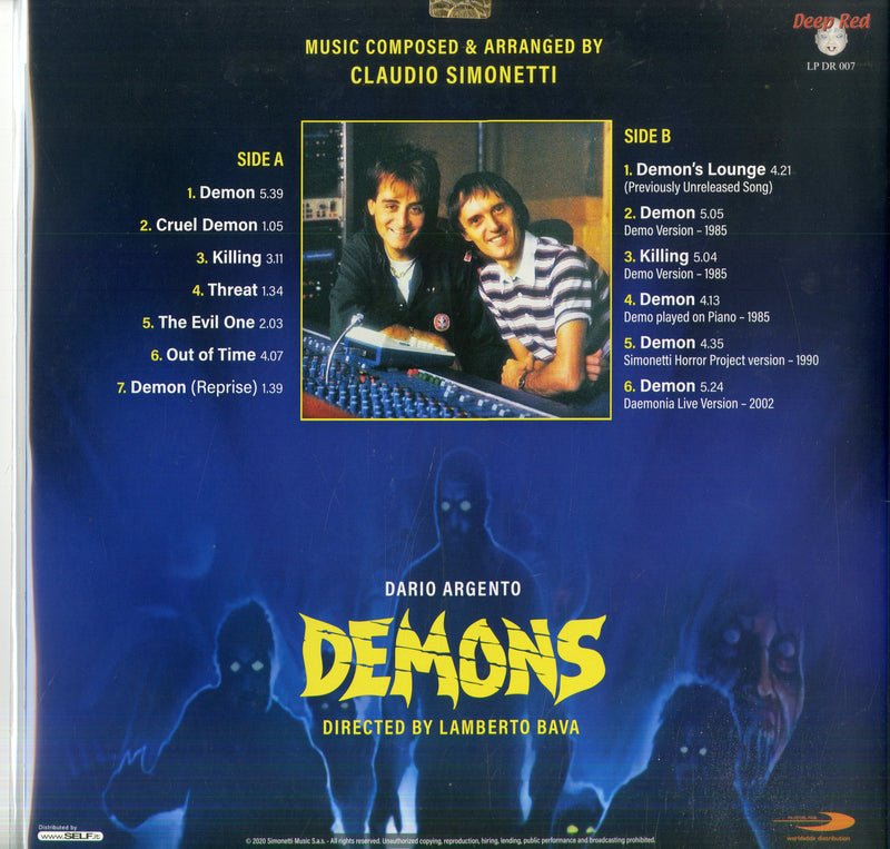 O. S. T. -Demons( Simonetti Claudio) - Demons (35Th Anniversary Edt.) Lp 8019991885635