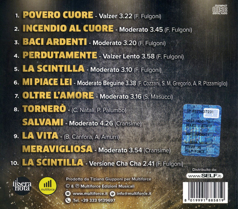 Marco E Il Clan - Baci Ardenti Cd 8019991885819