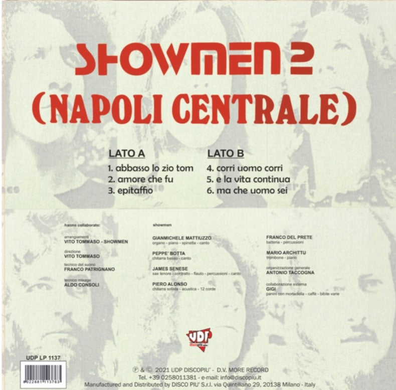 Showmen 2 (Napoli Centrale) - Showmen 2 (Napoli Centrale)(Gatefold 180 Gr. White Transparent Ltd)(Rsd 21) Lp 8022881113763