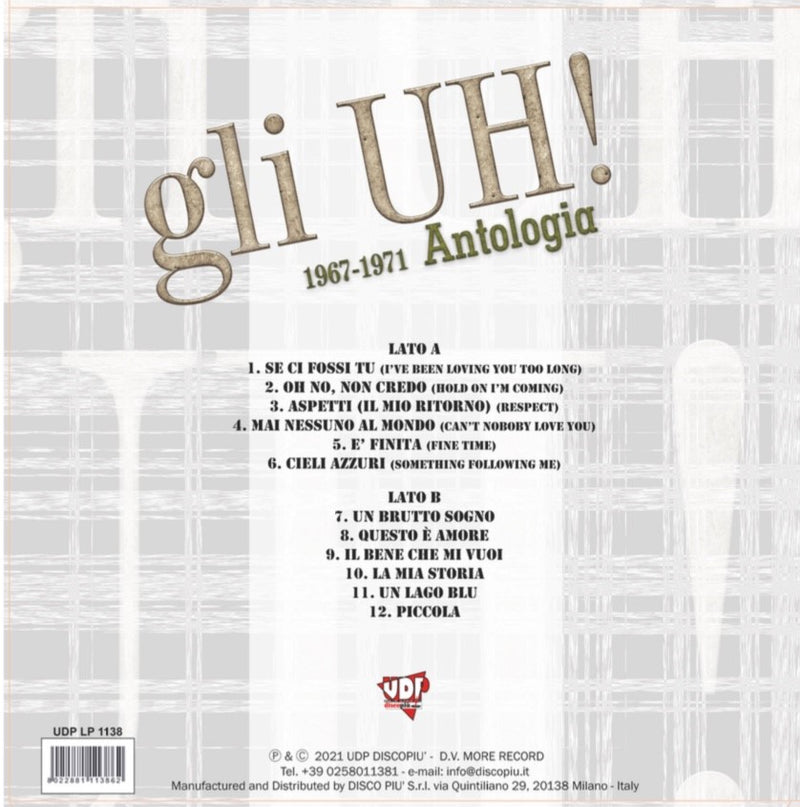 Gli Uh - 1967-1971 Antologia (Gatefold 180 Gr. Vinyl Blue Transparent Ltd ) (Rsd 21) Lp 8022881113862