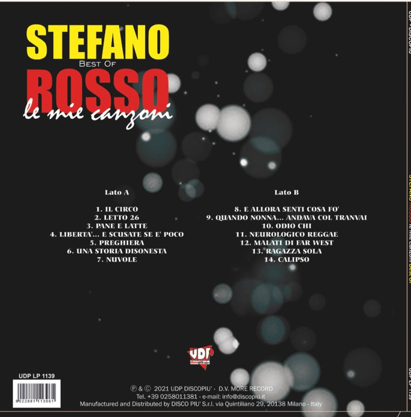 Rosso Stefano - Le Mie Canzoni Best Of (Gatefold 180 Gr. Orange Transparent Lim.Edt.)(Rsd 21) Lp 8022881113961