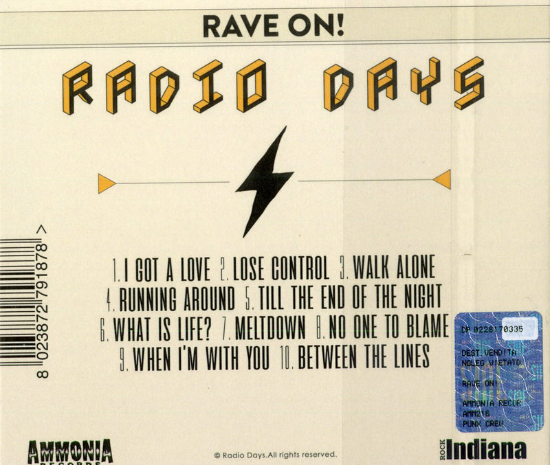 Radio Days - Rave On! (Digipack) Cd 8023872791878
