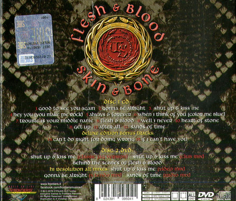 Whitesnake - Flesh & Blood (Cd+Dvd Digipack) Cd 8024391095041