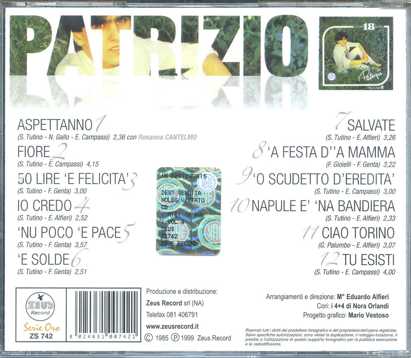 Patrizio - Patrizio Vol.4 I Miei 18 Anni Cd 8024631007421