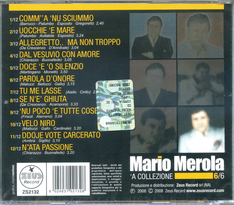 Merola Mario - 'A Collezione 6 Comm''A 'Nu Sciummo Cd 8024631021328