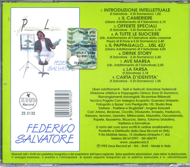 Salvatore Federico - Pappagalli Latrini CD 8024631031327