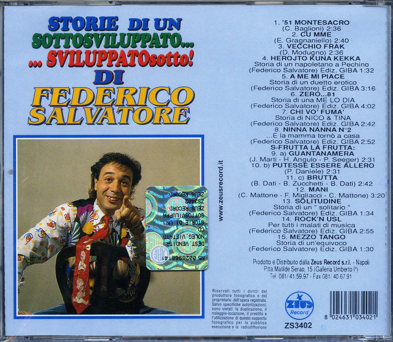 Salvatore Federico - Storie Di Un Sottosviluppato...Svil Cd 8024631034021