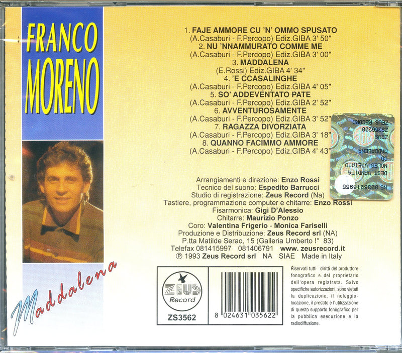 Moreno Franco - Maddalena Cd 8024631035622