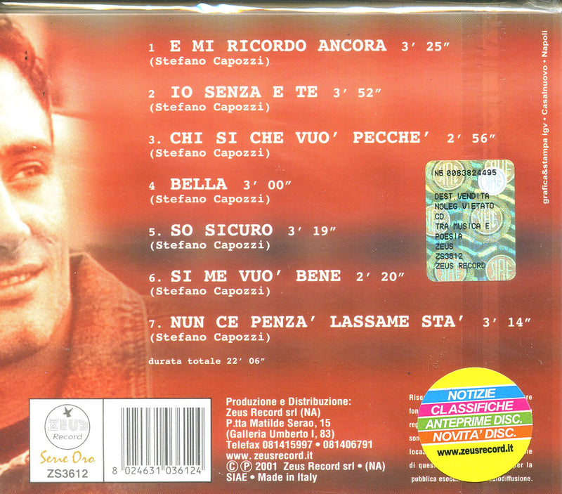 Capozzi Gianluca - Tra Musica E Poesia Cd 8024631036124