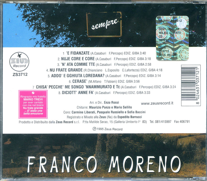 Moreno F. - Sempre Cd 8024631037121