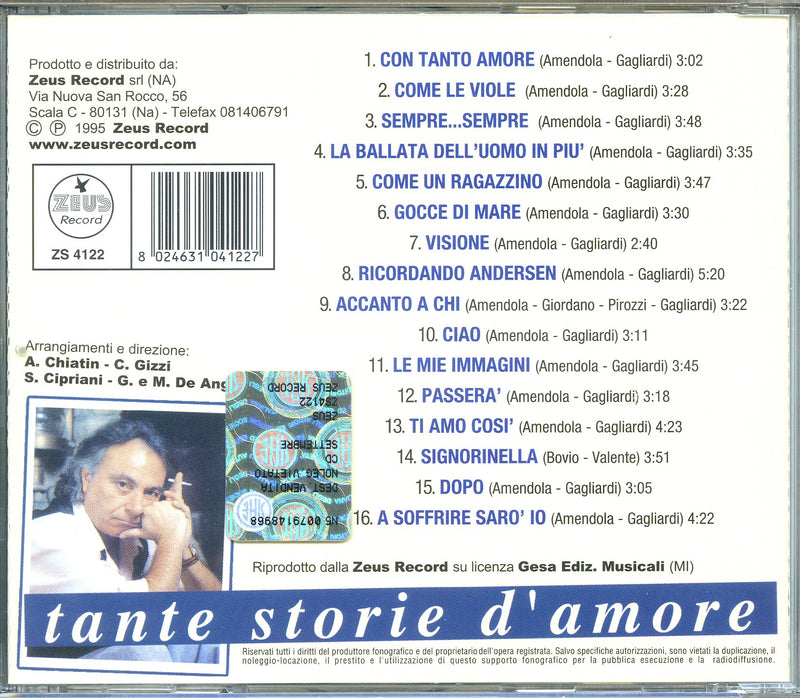 Gagliardi Peppino - Tante Storie D'Amore Cd 8024631041227