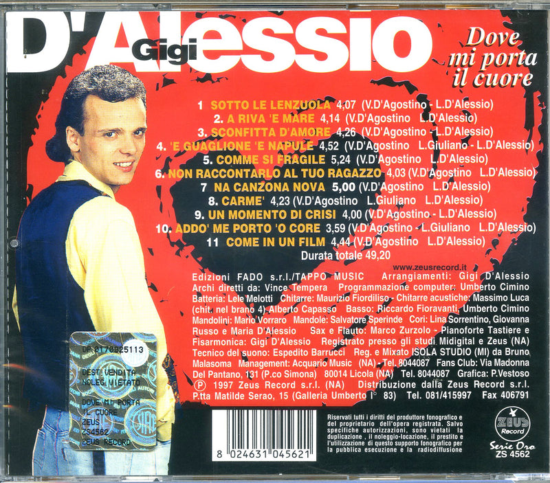 D'Alessio Gigi - Dove Mi Porta Il Cuore Cd 8024631045621