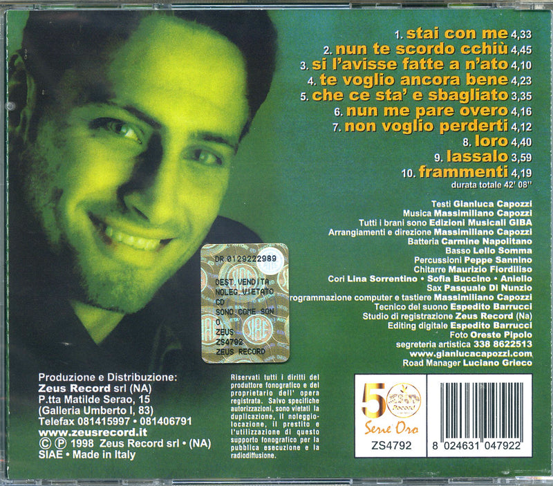 Capozzi Gianluca - Sono Come Sono Cd 8024631047922