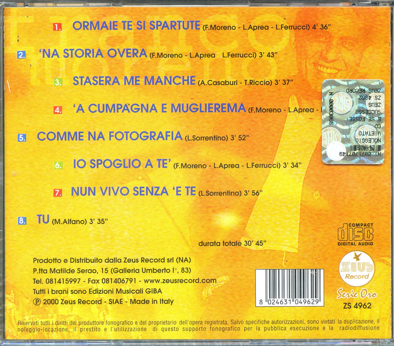 Moreno F. - E Se Fosse Successo ?... Cd 8024631049629