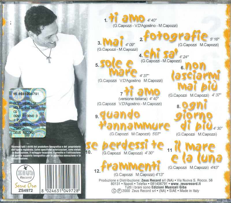 Capozzi Gianluca - Ogni Giorno Di Piu' Cd 8024631049728