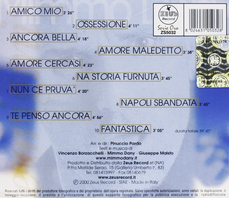 Dany Mimmo - Le Origini Cd 8024631050328