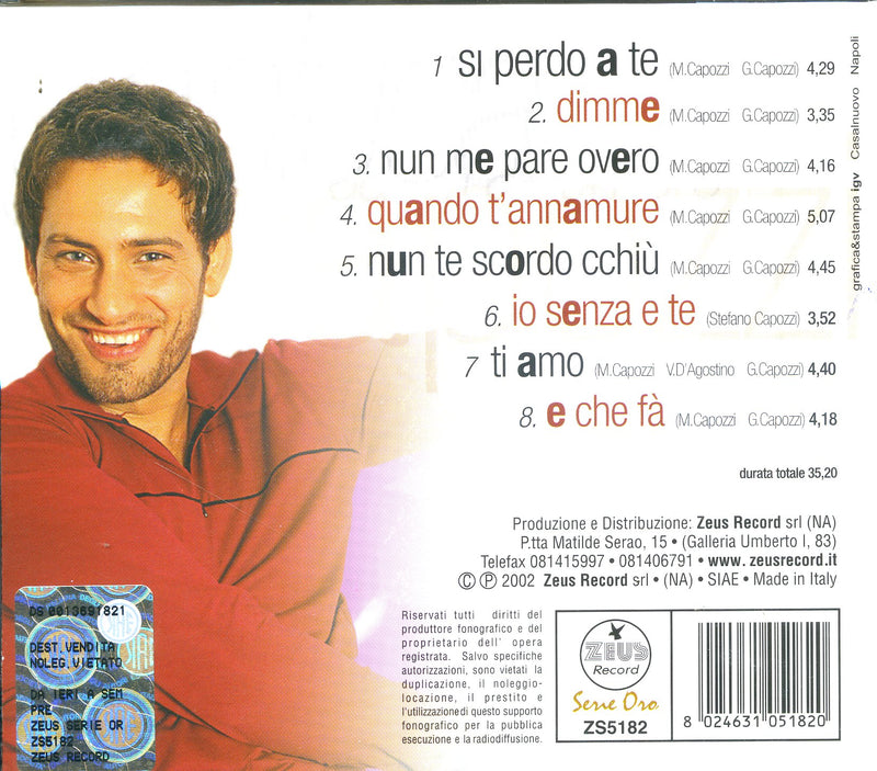 Capozzi Gianluca - Da Ieri A Sempre Cd 8024631051820