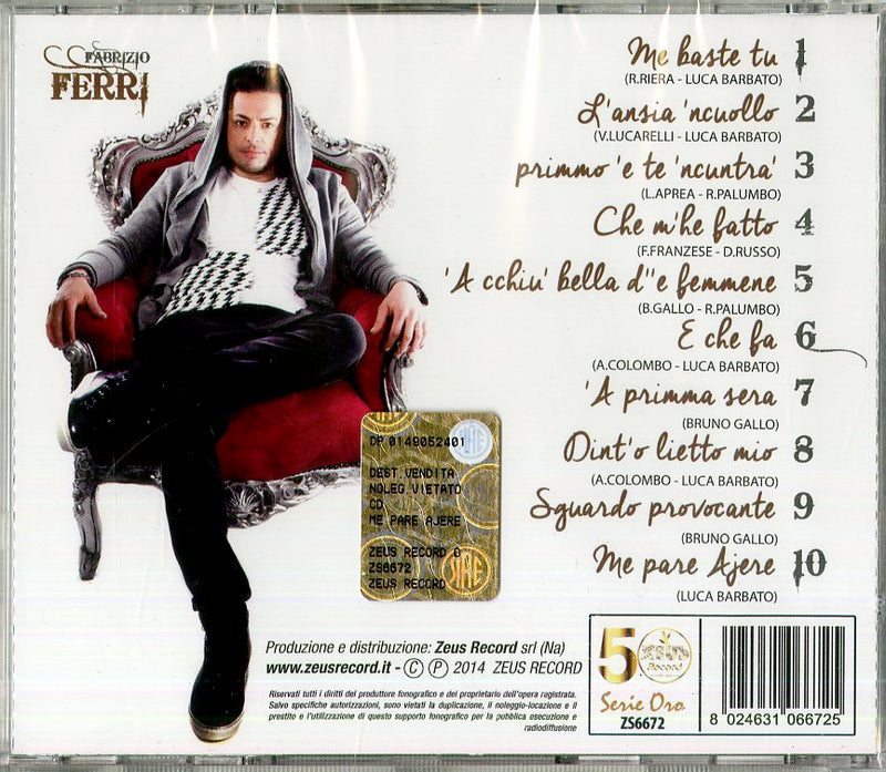 Ferri Fabrizio - Me Pare Ajere Cd 8024631066725