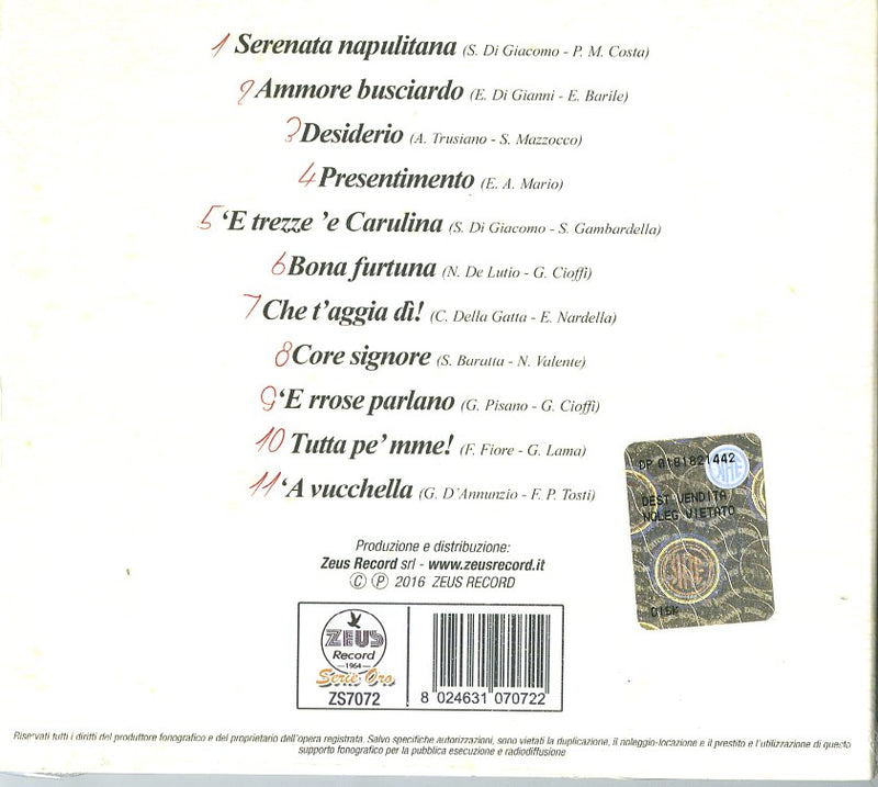 Napoletano Alfredo - Ammore Busciardo (Dell'Ultimo Posteggiatore) CD 8024631070722