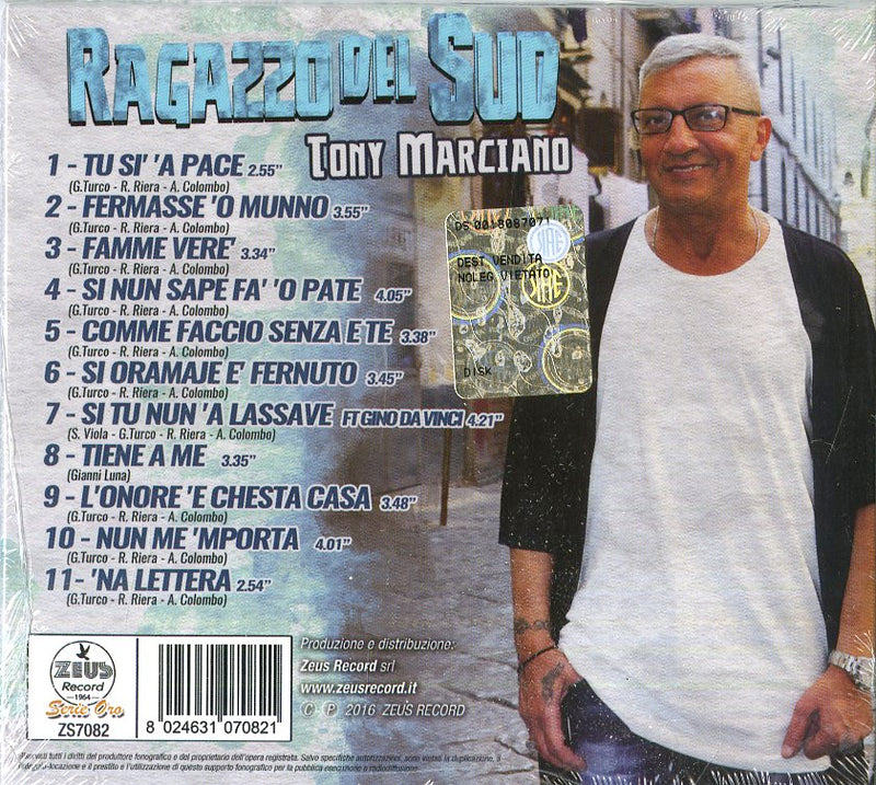 Marciano Tony - Ragazzo Del Sud Cd 8024631070821