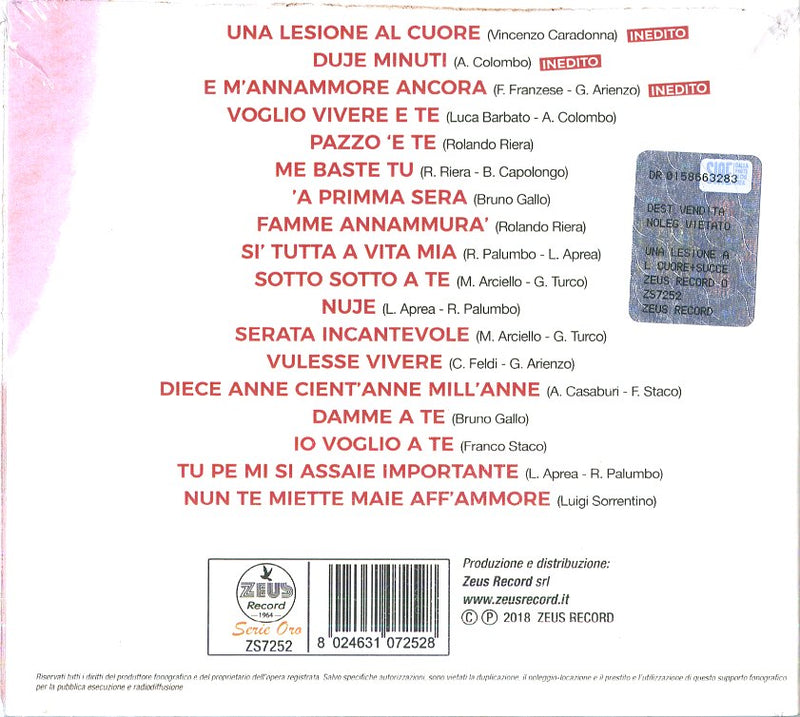 Ferri Fabrizio - Una Lesione Al Cuore + I Successi Cd 8024631072528