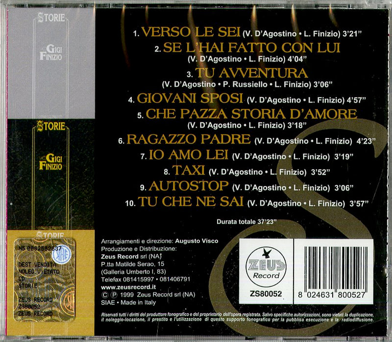 Finizio Gigi - Storie-La Storia Parte 5 Cd 8024631800527