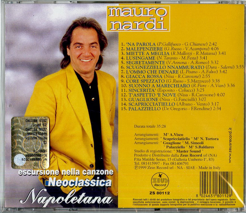 Nardi Mauro - Escursione Nella Canzone Neoclassic Cd 8024631801128