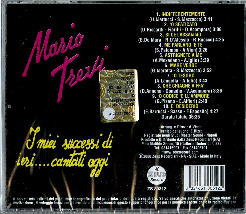 Trevi M. - I Miei Successi Di Ieri...Cantati Oggi Cd 8024631803122