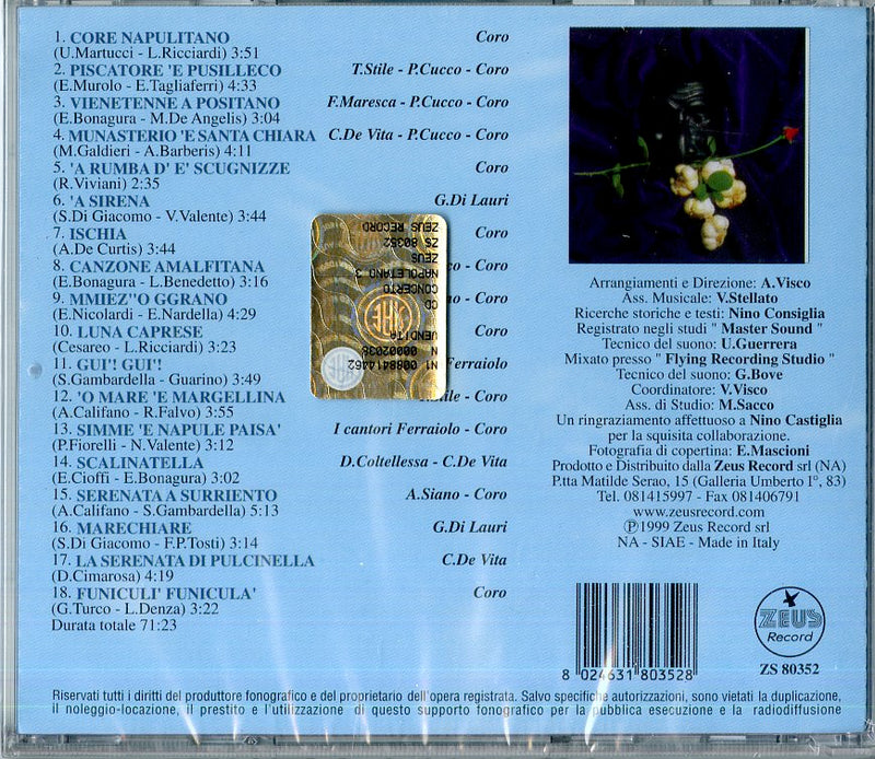 Compilation - Concerto Napoletano Vol.3 Orch.Anepeta Cd 8024631803528