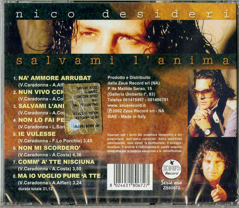 Desideri Nico - Salvami L'Anima Cd 8024631806727