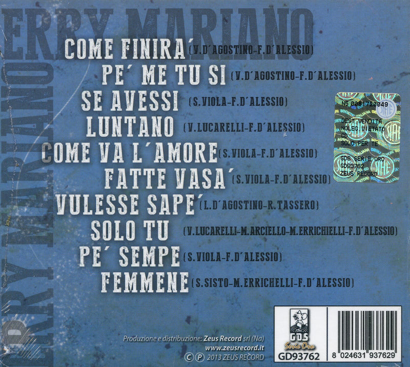 Mariano Erry - Solo Per Te Cd 8024631937629