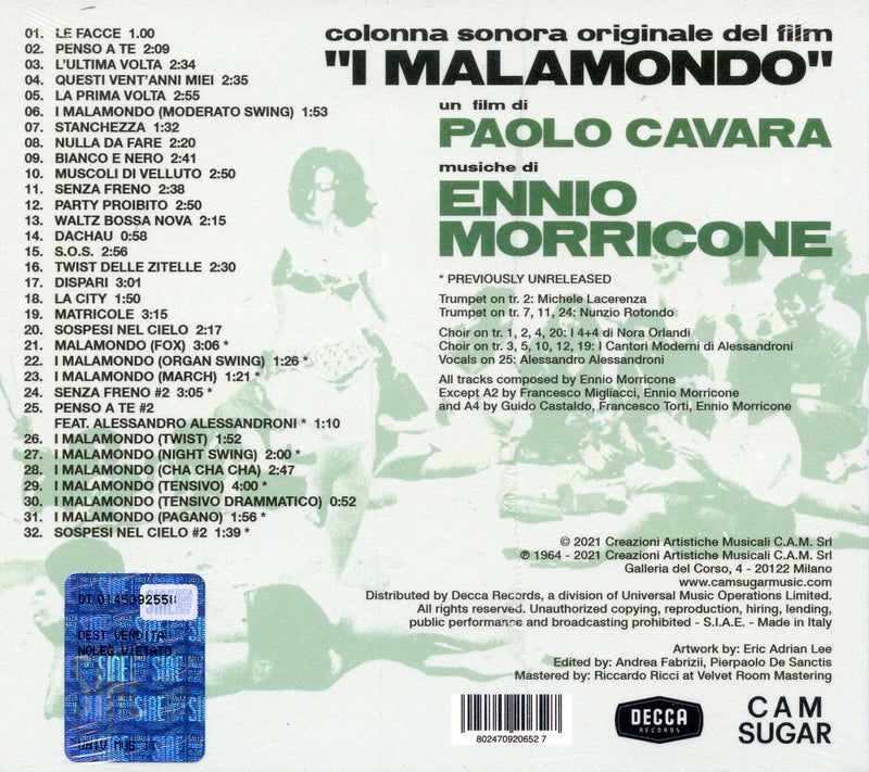 O. S. T. -I Malamondo( Morricone Ennio) - I Malamondo (Digipack) Cd 8024709206527