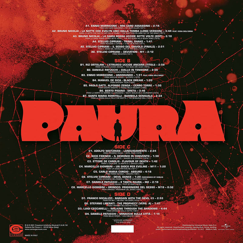 O.S.T.-Paura - Paura (Vinyl Splatter) Lp 8024709218827