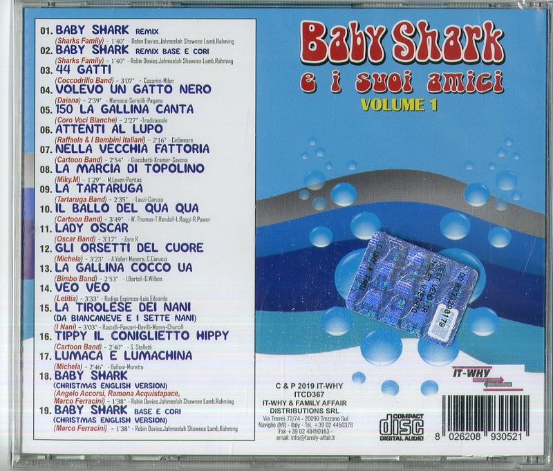 Compilation - Baby Shark E I Suoi Amici Vol.1 CD 8026208930521