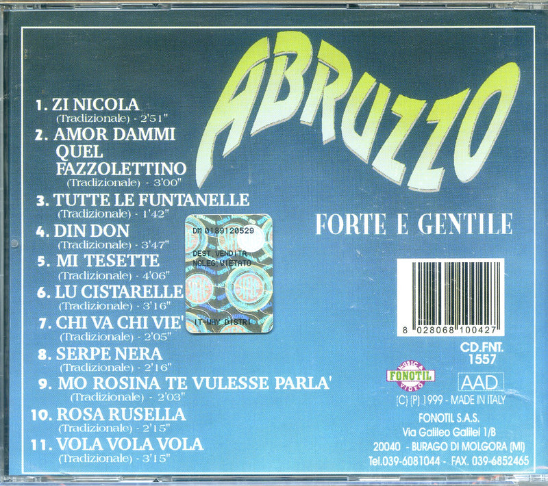 Compilation - Abruzzo Folk Vola Vola Vola CD 8028068100427